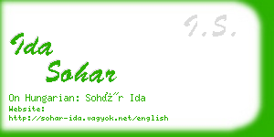 ida sohar business card